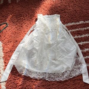 Elegant White Lace Baptism Dress 6-9 months